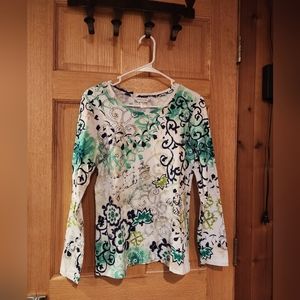Christopher & Banks Long sleeve, printed T. Size M. Brand new, no tags.